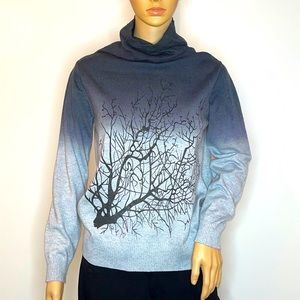 Ombré Turtleneck Women’s Lightweight Sweater